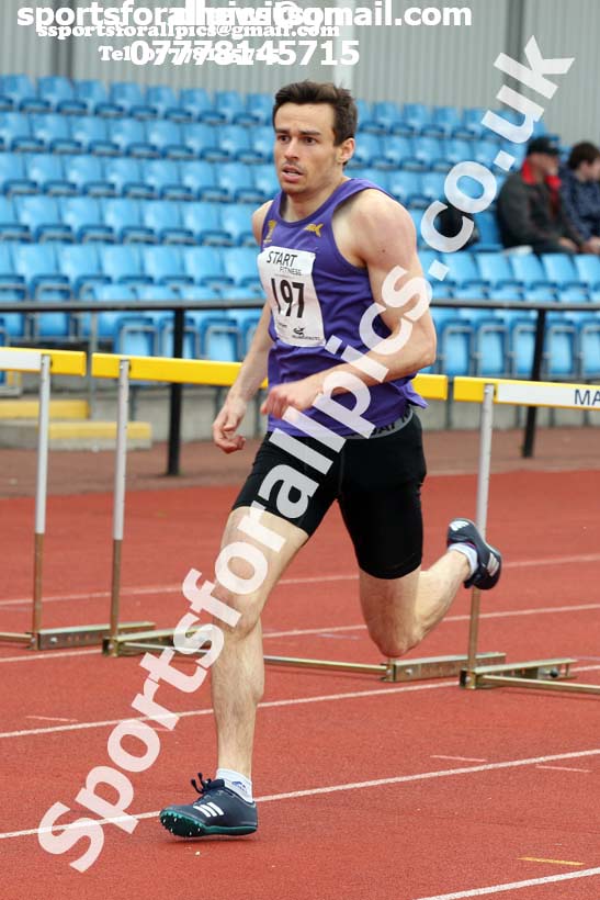 Senior mens 400 metres hurdles, Northern Senior and Under-20s Champs., SportsCity, Manchester. Photo: David T. Hewitson/Sports for All Pics